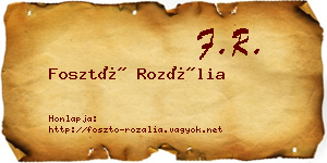 Fosztó Rozália névjegykártya